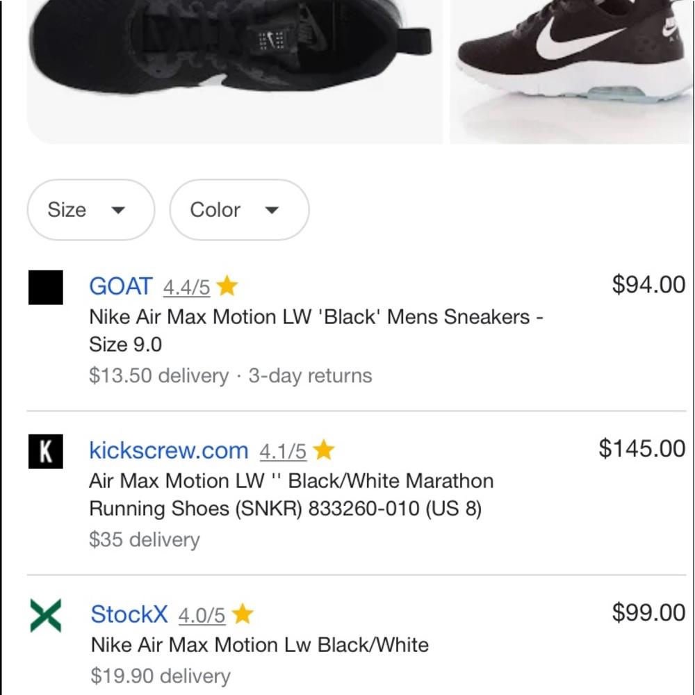 ❤️Host Pick❤️ Nike Air Max Motion Low Cross Trainer/ Running Style 833260 010 - Picture 9 of 9